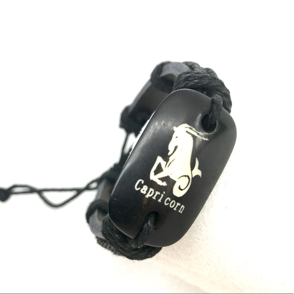 Leather bracelet Capricorn Zodiac charm - Picture 3 of 3